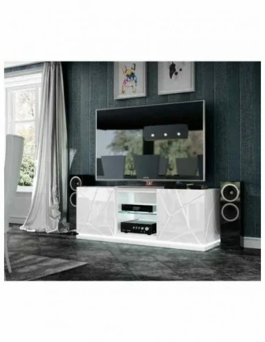 Mueble de salon moderno con diseño de alta gama lacados varios tipos de patas mueble de tv vitrinas (17)
