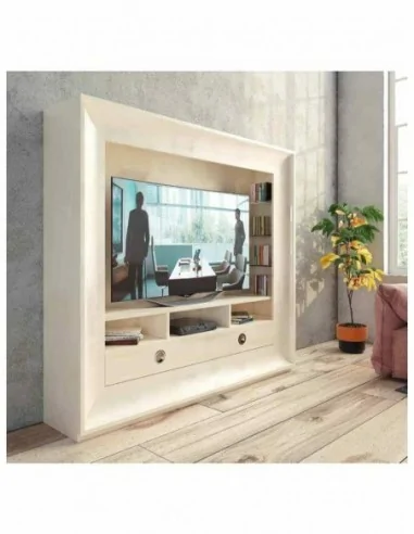 Mueble de salon moderno con diseño de alta gama lacados varios tipos de patas mueble de tv vitrinas (22)