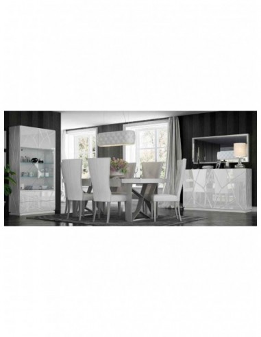 Salon comedor moderno con mesas y...