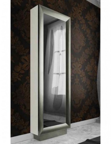 Zapatero de pared moderno con espejo armario zapatero con puerta batiente diferentes acabados y colore (2)