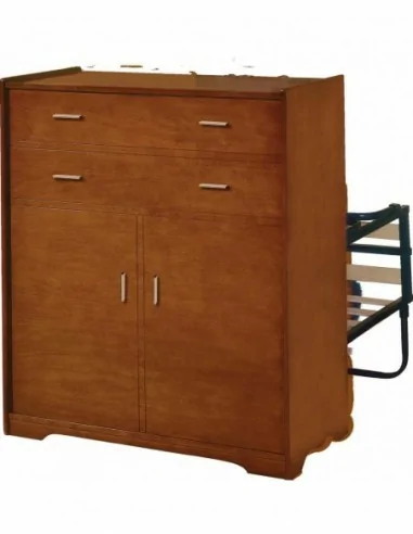 Muebles cama diseño clasico en madera barnizado para diferentes medida de colchon (1)