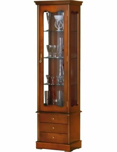 Vitrinas de salon diseño clasico con puertas de cristal madera barnizada o lacado (3)