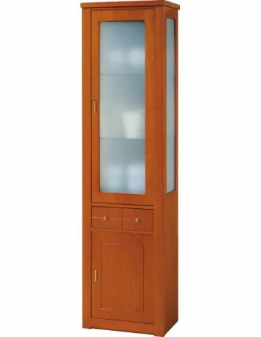 Vitrinas de salon diseño clasico con puertas de cristal madera barnizada o lacado (5)