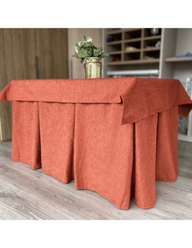 Ropa elegante 10 pliegues Teja con... Ropa elegante 10 pliegues Teja con...