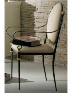 sillas de forja con asiento...