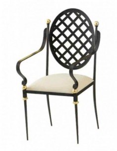 sillas de forja con asiento...