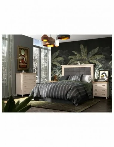 Dormitorio de matrimonio diseño colonial madera maciza mesitas de noche cruceta (2)
