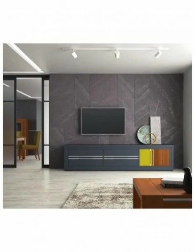 mueble de salon diseño nordico madera maciza diferentes colores barniz o laca vitrina bajo salon (21)