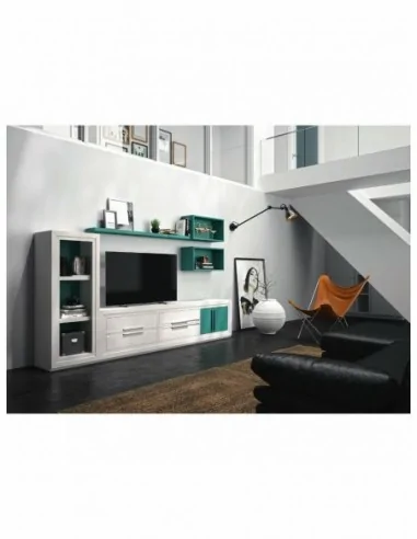 mueble de salon diseño nordico madera maciza diferentes colores barniz o laca vitrina bajo salon (25)