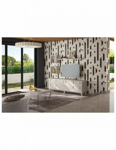 mueble de salon diseño nordico madera maciza diferentes colores barniz o laca vitrina bajo salon (7)