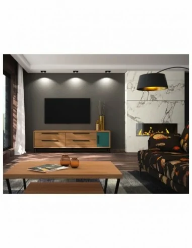 mueble de salon diseño nordico madera maciza diferentes colores barniz o laca vitrina bajo salon (8)