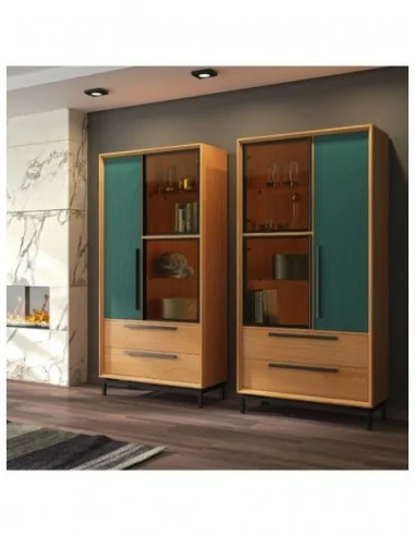 mueble de salon diseño nordico madera maciza diferentes colores barniz o laca vitrina bajo salon (9)