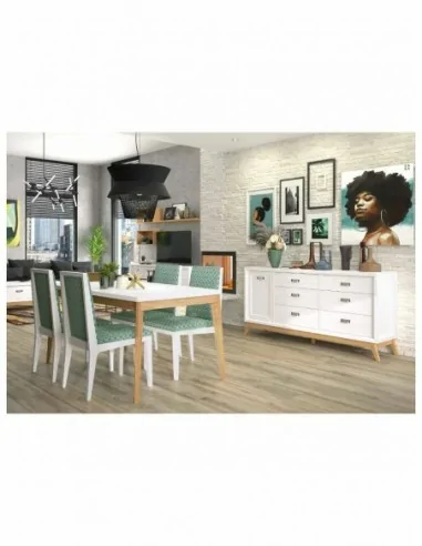 Salon comedor muebles de diseño moderno diferentes acabados madera maciza (1)