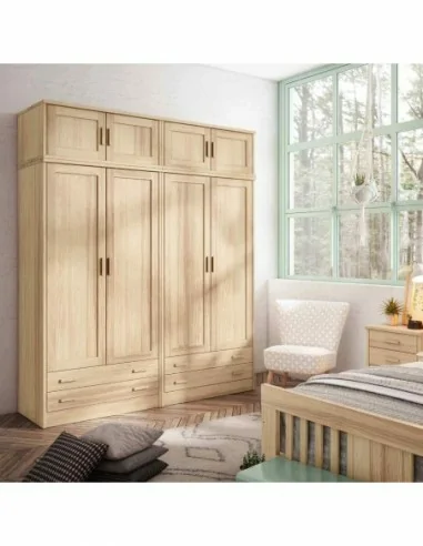 Armario de dormitorio de matrimonio estilo provenzal clasico con colores lacados o barnizados (10).jpg