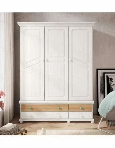 Armario de dormitorio de matrimonio estilo provenzal clasico con colores lacados o barnizados (2).jpg