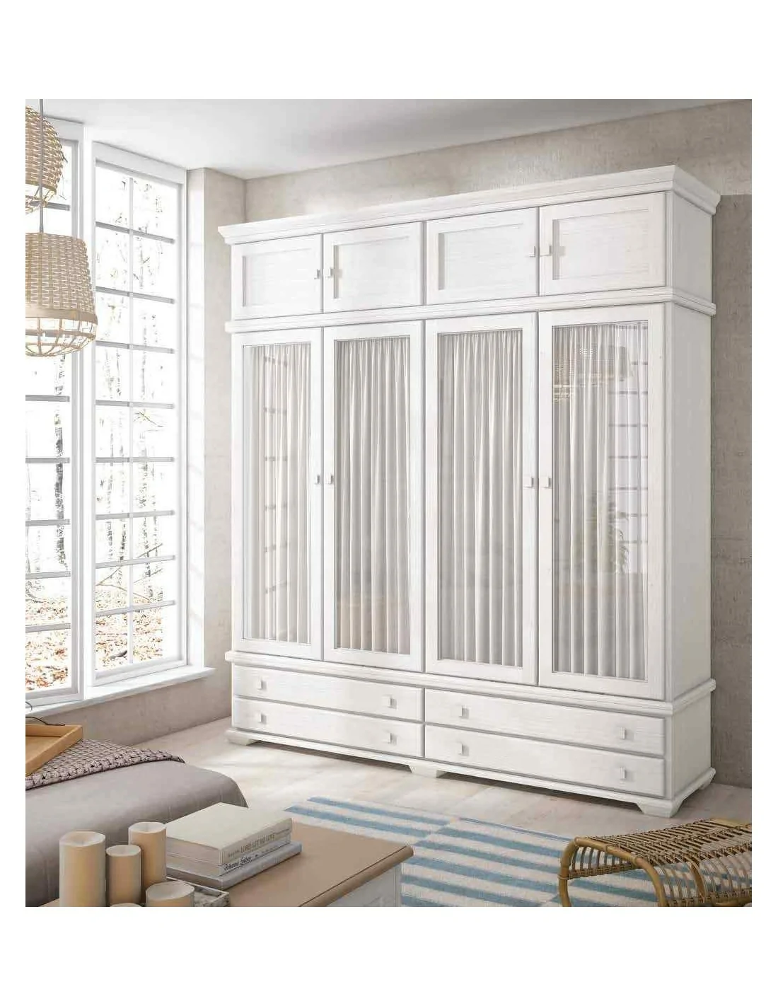 Armario de dormitorio de matrimonio estilo provenzal clasico con colores  lacados o barnizados (6).jpg