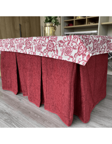 Ropa elegante 10 pliegues Granate con...