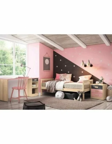 Dormitorio juvenil a medida estilo clasico con literas cabeceros mesitas lacada o barnizada  (10).jpg
