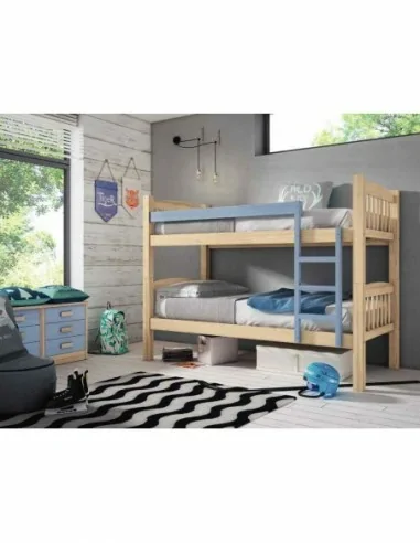 Dormitorio juvenil a medida estilo clasico con literas cabeceros mesitas lacada o barnizada  (13).jpg