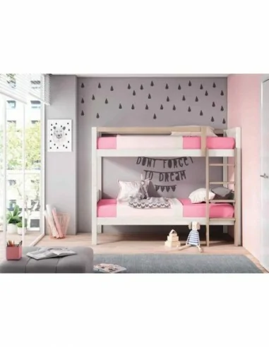 Dormitorio juvenil a medida estilo clasico con literas cabeceros mesitas lacada o barnizada  (2).jpg