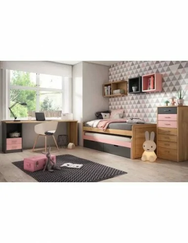 Dormitorio juvenil a medida estilo clasico con literas cabeceros mesitas lacada o barnizada  (33).jpg