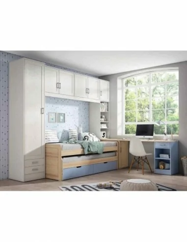 Dormitorio juvenil a medida estilo clasico con literas cabeceros mesitas lacada o barnizada  (34).jpg