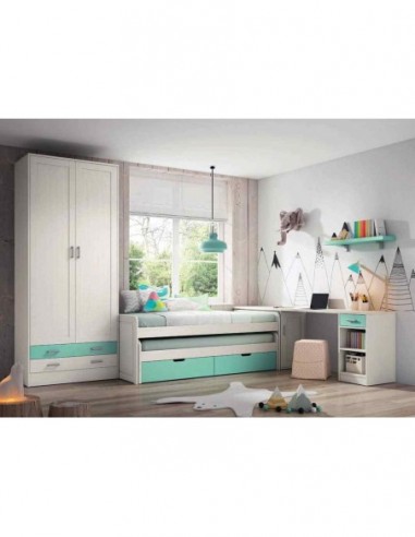 Dormitorio juvenil a medida estilo...