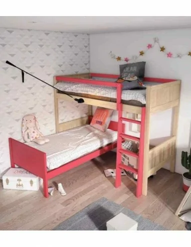 Dormitorio juvenil a medida estilo clasico con literas cabeceros mesitas lacada o barnizada  (4).jpg