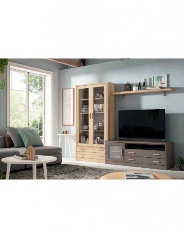 Salon de madera diseño moderno con...