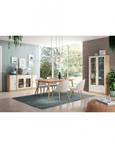 Salon de madera diseño moderno con...