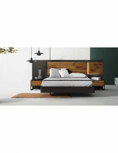Composicion de dormitorio moderno colores de madera en galeria con comoda y espejos a juego (20)