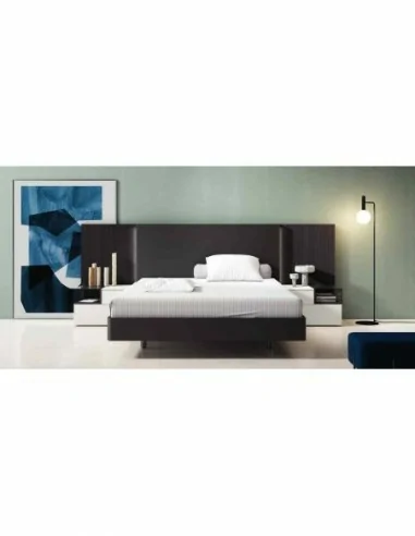 Composicion de dormitorio moderno colores de madera en galeria con comoda y espejos a juego (24)