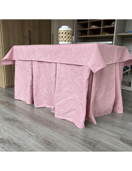 Ropa elegante 10 pliegues Rosa con tapete Miranda Rosa