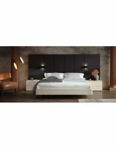 Composicion de dormitorio moderno colores de madera en galeria con comoda y espejos a juego (31)