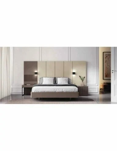 Composicion de dormitorio moderno colores de madera en galeria con comoda y espejos a juego (33)