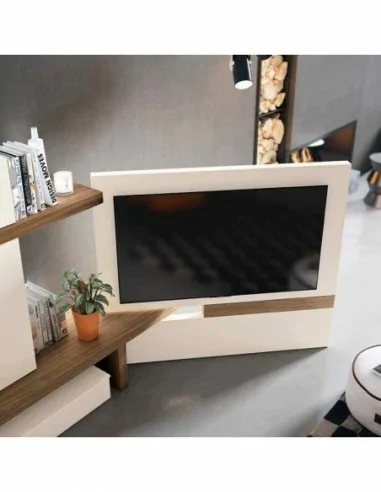 Conjuntos de salon moderno muebles a medida con aparador estanterias y vitrinas a juego colgados (1)
