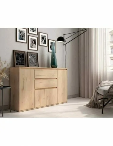 Aparador de salon con cajones y puertas diseño nordico en madera mezcla de color a medida (1)