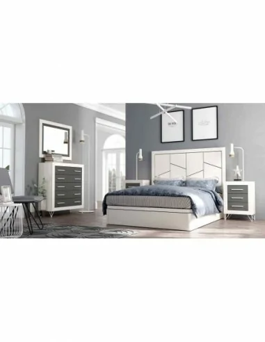 Dormitorio de matrimonio diseño nordico armarios integrados cabeceros madera canape y mesitas (10)