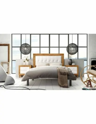 Dormitorio de matrimonio diseño nordico armarios integrados cabeceros madera canape y mesitas (11)