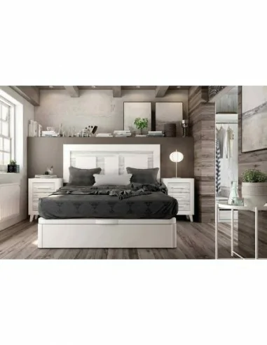 Dormitorio de matrimonio diseño nordico armarios integrados cabeceros madera canape y mesitas (17)