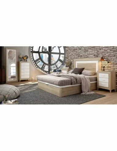 Dormitorio de matrimonio diseño nordico armarios integrados cabeceros madera canape y mesitas (20)
