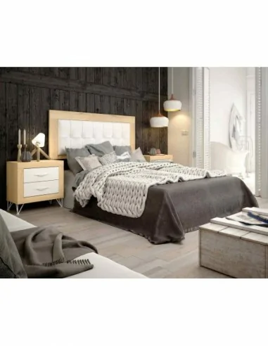 Dormitorio de matrimonio diseño nordico armarios integrados cabeceros madera canape y mesitas (21)
