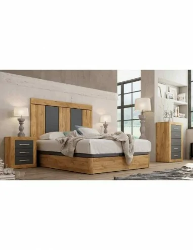 Dormitorio de matrimonio diseño nordico armarios integrados cabeceros madera canape y mesitas (3)