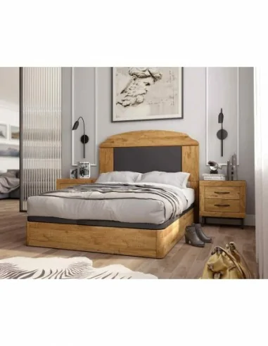Dormitorio de matrimonio diseño nordico armarios integrados cabeceros madera canape y mesitas (8)