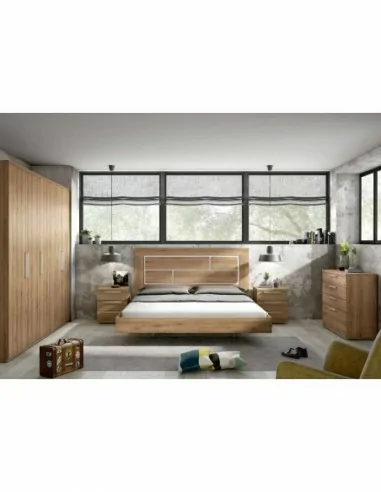 Dormitorio matrimonio diseño nordico con mesitas de noche sinfonier cabecero madera o tapizado (5)