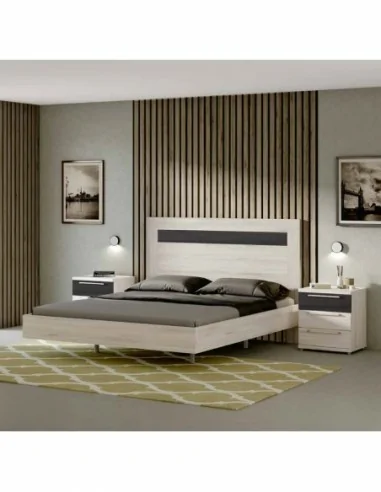 Dormitorio matrimonio diseño nordico con mesitas de noche sinfonier cabecero madera o tapizado (6)