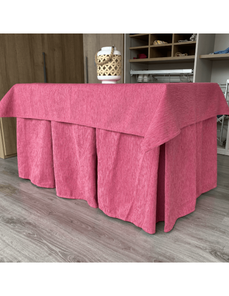 Ropa elegante 10 pliegues Fucsia con tapete Miranda Fucsia