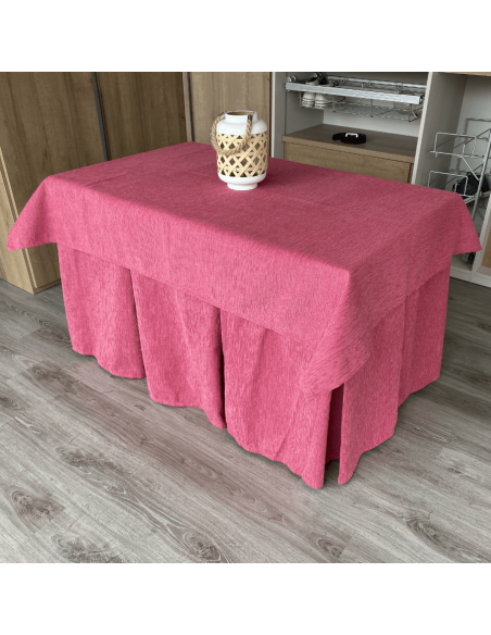 Ropa elegante 10 pliegues Fucsia con tapete Miranda Fucsia