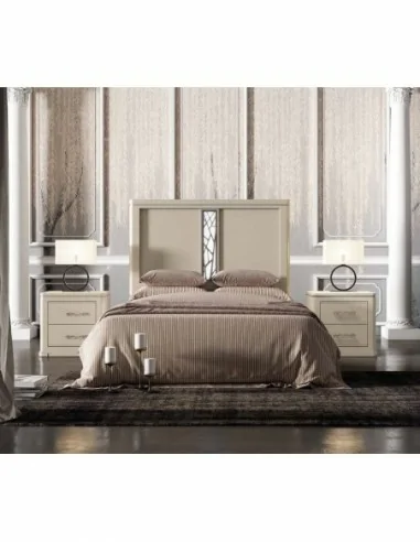 Dormitorio de matrimonio diseño moderno con colores personalizados cabecero mesita de noche comodaS (12)