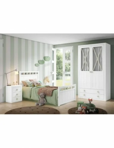 Dormitorio juvenil a medida con escritorio cabeceros camas nido con armario a conjunto (2)